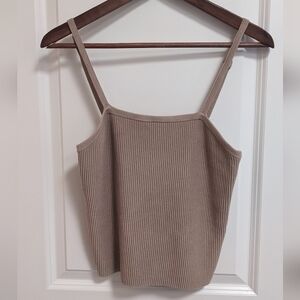 Women's Old Navy Tan Rib-Knit Sweater Tank Top
